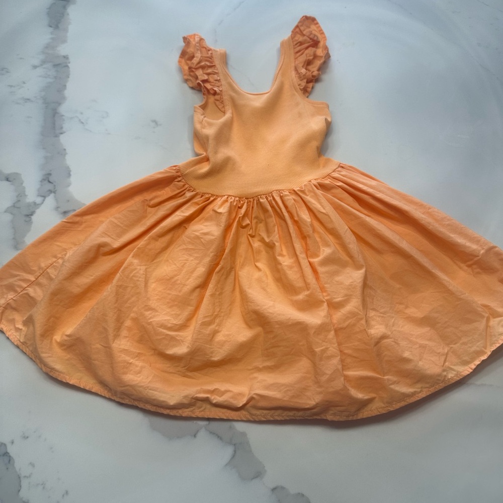 Molo Orange Ruffle Dress
